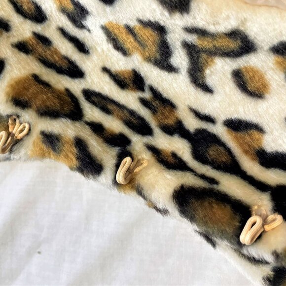 Wet Seal faux fur cheetah print leopard trim jacket womens small RN#78749 - Picture 5 of 9